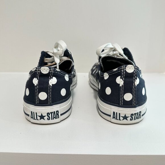 Converse Chuck Taylor All Star Low Top Navy Polka Dot Sneakers Womens Size 7 - Picture 5 of 12